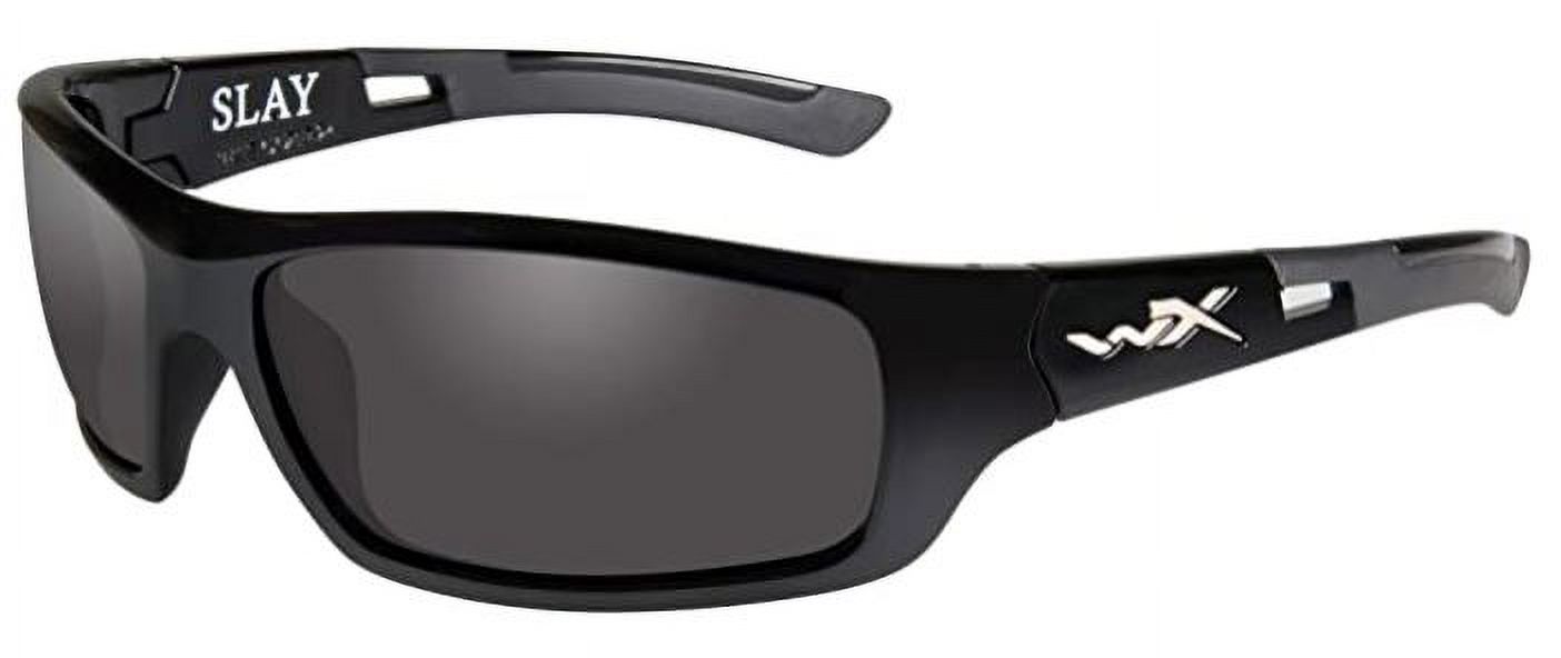 Wiley X Slay Polarized Men's Gloss Black Sunglasses w/ Grey Lens - ACSLA04 - USED - image 1 of 2