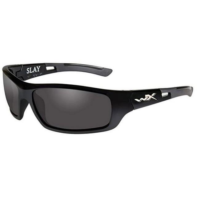 Wiley X Slay Polarized Men's Gloss Black Sunglasses w/ Grey Lens - ACSLA04 - USED