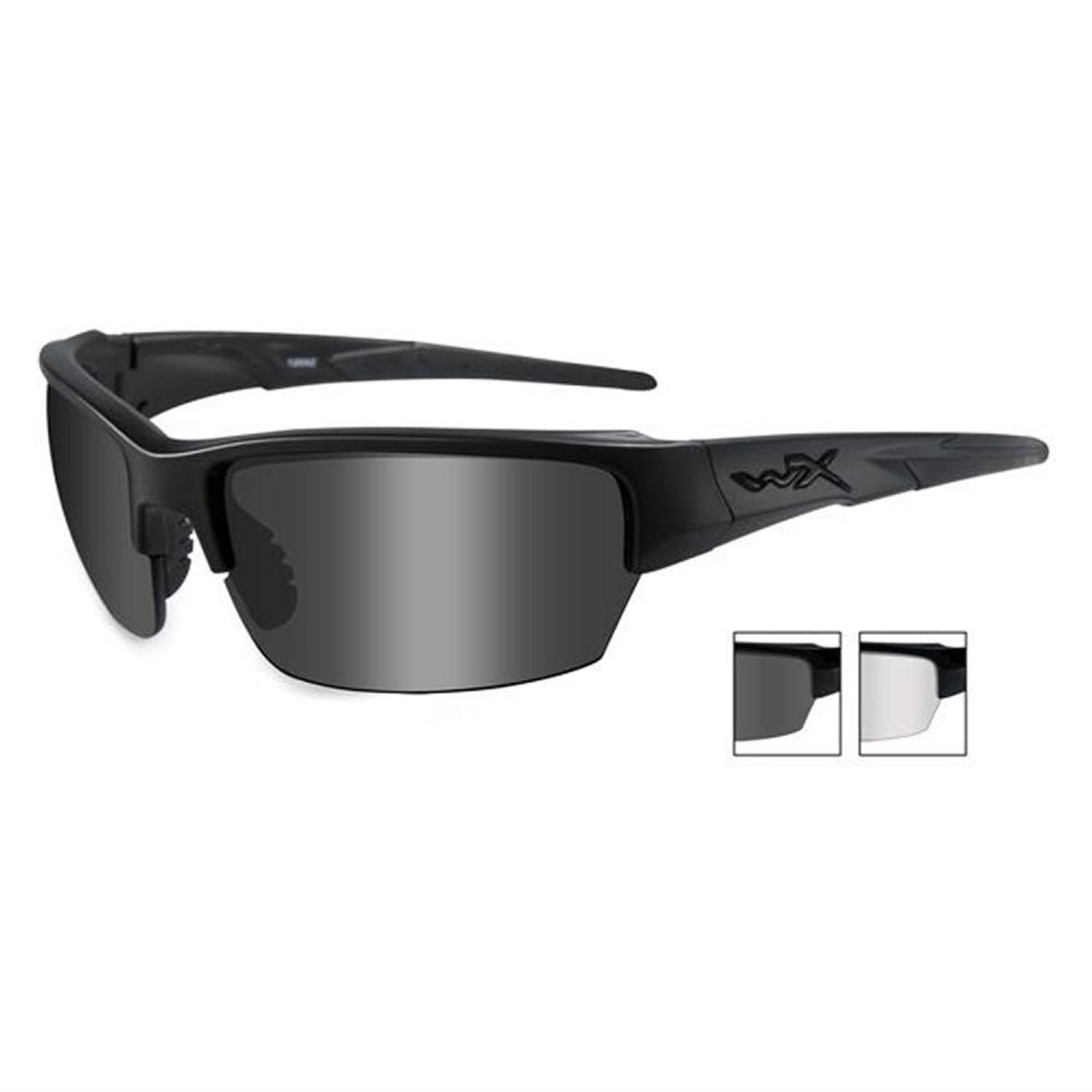 Wiley X Valor Sunglasses (Smoke Grey Lens, Matte Black Frame