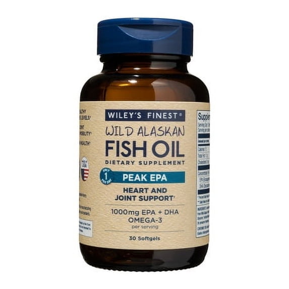 Wiley's Finest Wild Alaskan Fish Oil, Peak EPA, 30 Softgels