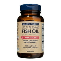 Wiley's Finest Wild Alaskan Fish Oil, Prenatal DHA, 180 Softgels