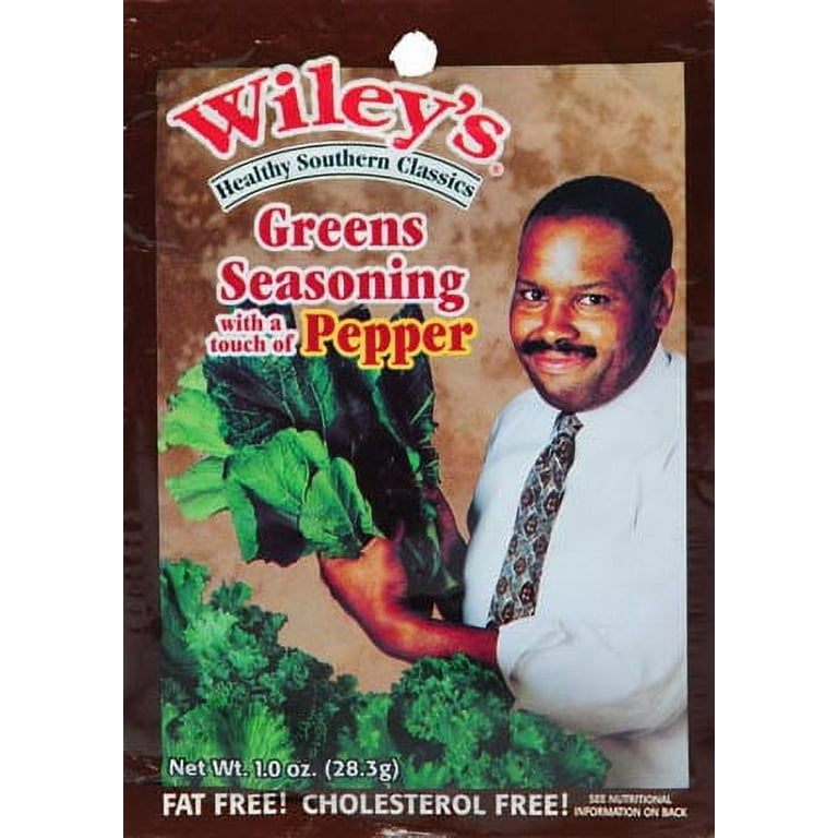 Wileys Green Seasoning, 12 Packets, Fresh Herbs and Spices for Collards,  Spinach, Kale, Turnip and Mixed Greens, or Soup and Stew, Ham and Bacon