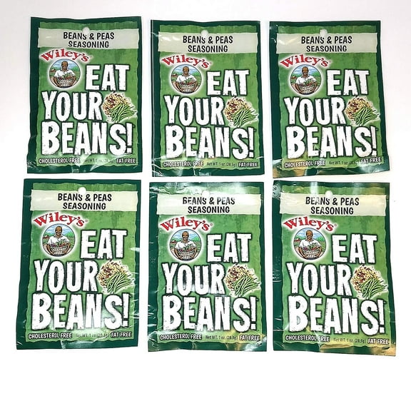 Wiley's Seasonings Beans and Peas Seasonings - 2 Set of 6 Packets