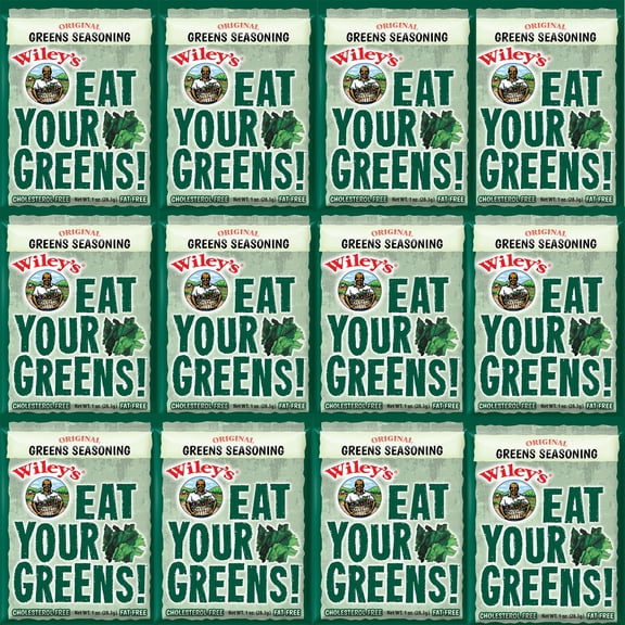 Wileys Seasonings - Eat Your Greens | Eat Your Yams| Rotisserie Wings | Flavorful Seasonings Food Pack of 12 Greens| Soul Food, and Everyday Cooking Essentials | Ships in Aromatik damage proof box
