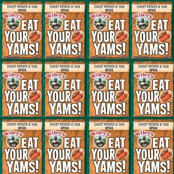 Wileys Seasonings - Eat Your Greens | Eat Your Yams | Rotisserie Wings | Flavorful Seasonings Food Pack of 12 Yams| Soul Food, and Everyday Cooking Essentials | Ships in Aromatik damage-proof box