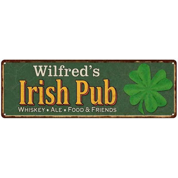 Wilfred's Irish Pub Metal Sign Bar Man Cave 6x18 106180010453