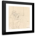 thumbnail image 1 of Wilhelm Bendz 20x22 Black Modern Framed Museum Art Print Titled - Portrait of the Painter Ditlev Martens at Work Behind and Easel (ca. 1820-24), 1 of 5