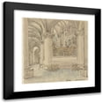 thumbnail image 1 of Wilhelm Cornelis Bauer 12x12 Black Modern Framed Museum Art Print Titled - Interior of Notre -Dame in Paris (1872 - 1904), 1 of 5