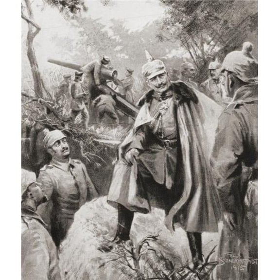 Wilhelm Ii, 1859 to 1941 German Emperor & King of Prussia From The Illustrated War News, 1915 Poster Print, 13 x 15