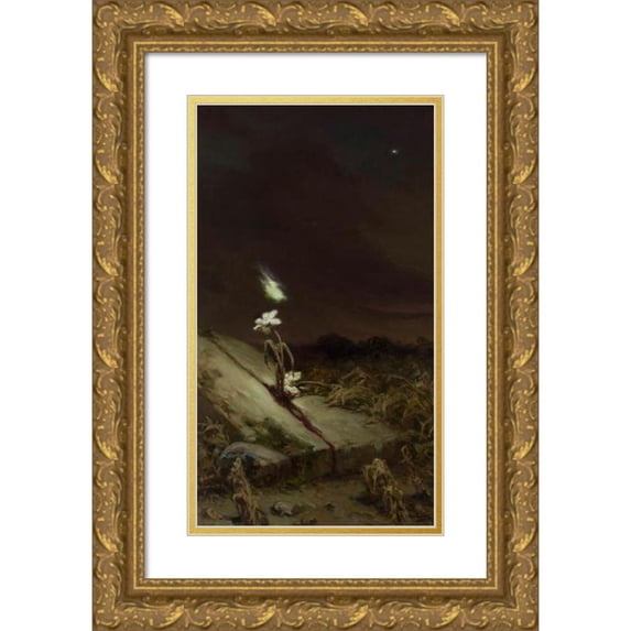 Wilhelm Kotarbiński 12x18 Gold Ornate Wood Frame and Double Matted Museum Art Print Titled - Suicide's Grave (circa 1900)
