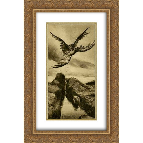 Wilhelm Kotarbinski 2x Matted 16x24 Gold Ornate Framed Art Print 'Fighting'