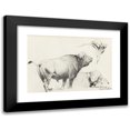 thumbnail image 1 of Wilhelm Kuhnert 14x11 Black Modern Framed Museum Art Print Titled - Cape Buffalo (1916), 1 of 5