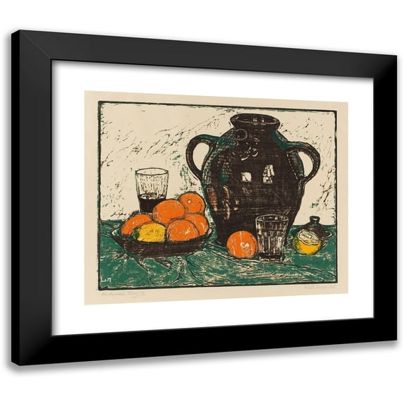 Wilhelm Laage 24x20 Black Modern Framed Museum Art Print Titled - The Dark Jug (1917)
