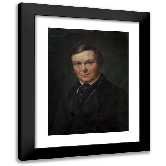 Wilhelm Marstrand 11x14 Black Modern Framed Museum Art Print Titled - The Architect Gottlieb Bindesboll (1844)