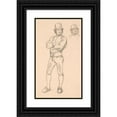 thumbnail image 1 of Wilhelm Marstrand 12x18 Black Ornate Wood Framed Double Matted Museum Art Print Titled - Standing Dalkarl with Arms Upper Cross (1851), 1 of 5
