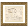 thumbnail image 1 of Wilhelm Marstrand 24x20 Gold Ornate Framed and Double Matted Museum Art Print Titled - Friend, Shoemaker's House in Nemi (1837), 1 of 4