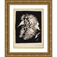 thumbnail image 1 of Wilhelm Morgner 19x24 Gold Ornate Framed and Double Matted Museum Art Print Titled - Bearded Man (1912), 1 of 4