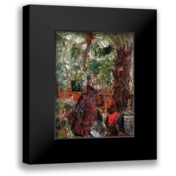 Wilhelm Richter, Edouard Frederic 11x14 Black Modern Framed Museum Art Print Titled - In The Conservatory