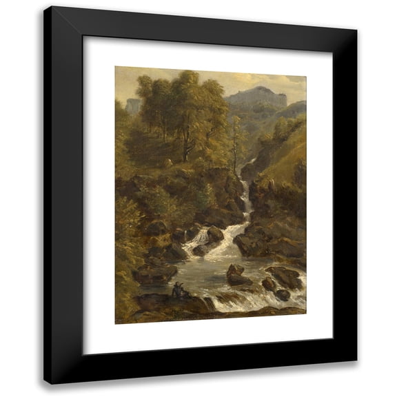 Wilhelm Ulrich Oppermann 11x14 Black Modern Framed Museum Art Print Titled - Landscape with Brook