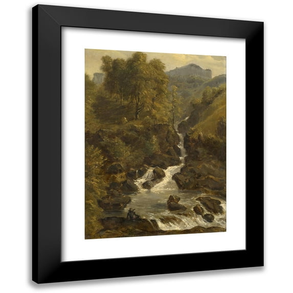 Wilhelm Ulrich Oppermann 18x24 Black Modern Framed Museum Art Print Titled - Landscape with Brook