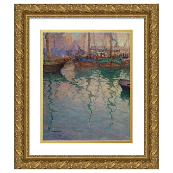 Wilho Sjöström 20x24 Gold Ornate Framed and Double Matted Museum Art Print Titled - Sornainen (1909 - 1911)