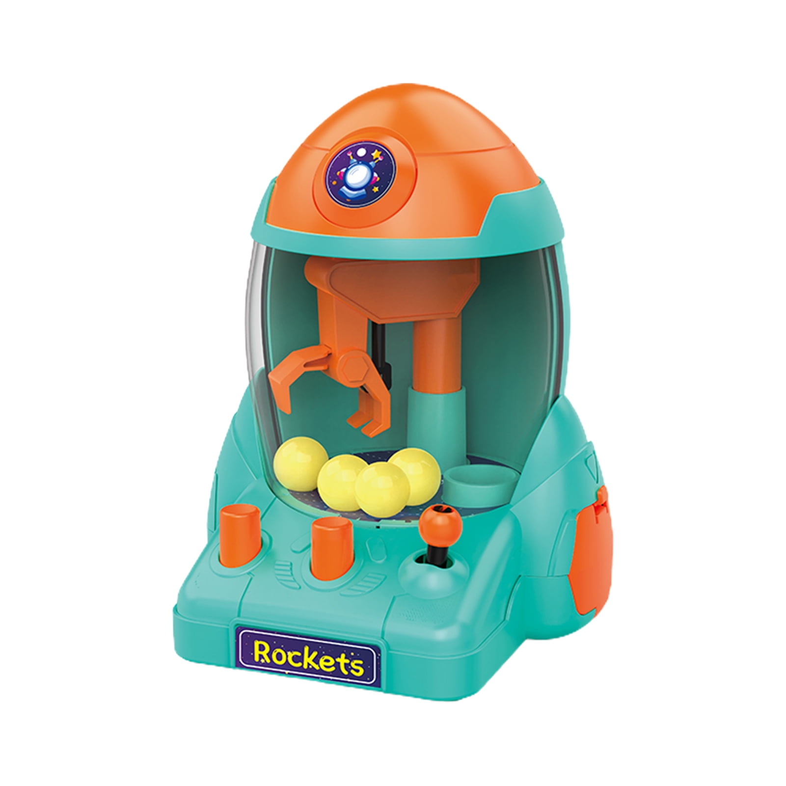 Wilitto Claw Machine Toy Builtin Mini Balls Cute Space Rocket Anti