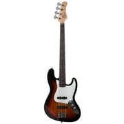 Wilitto Glarry GJazz Bass with Electirc Bass Amplifier Power Wire Tools Sunset