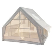 Wilitto Inflatable Tent for Camping, 1-6 Person Blow-up Air Tent, Easy Setup Waterproof Windproof Cabin Tent, 4 Seasons Family Glamping Tent House _Beige