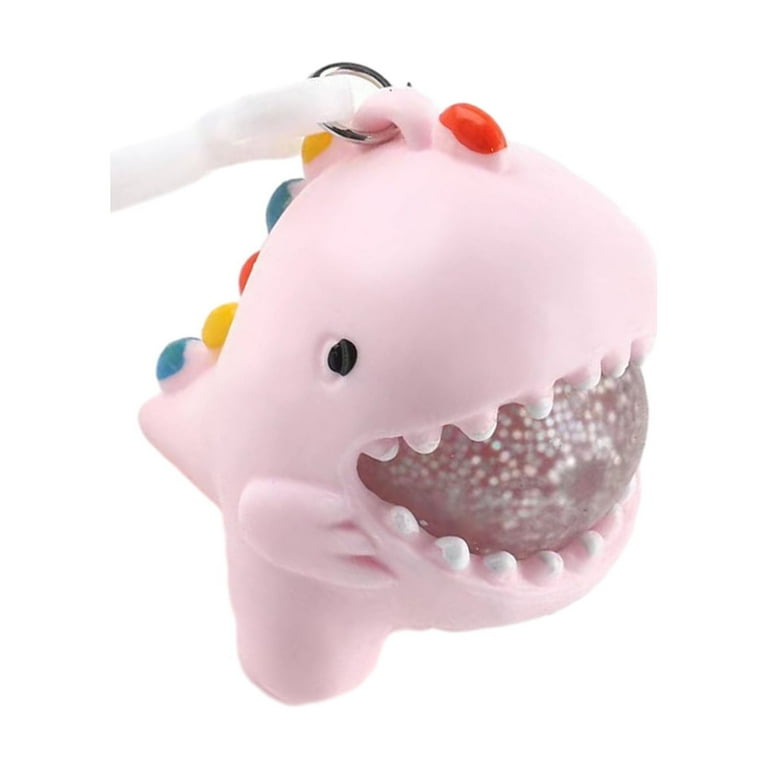 Wilitto Stress Relief Toy Quick Recovery Three eyed Monsters Doll Blowing Bubble Pinch Toy Decompression Soft TPR Cartoon Squeeze Ball Sensory Bubble