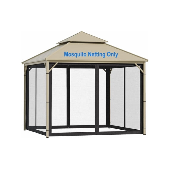 Wilk 10'x10' Gazebo Universal Replacement Mesh Sidewall Mosquito Netting