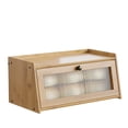 thumbnail image 1 of Wilk Wooden Bread Box for Kitchen Counter-Large Capacity Bread Storage Container Bread Holder, 1 of 7