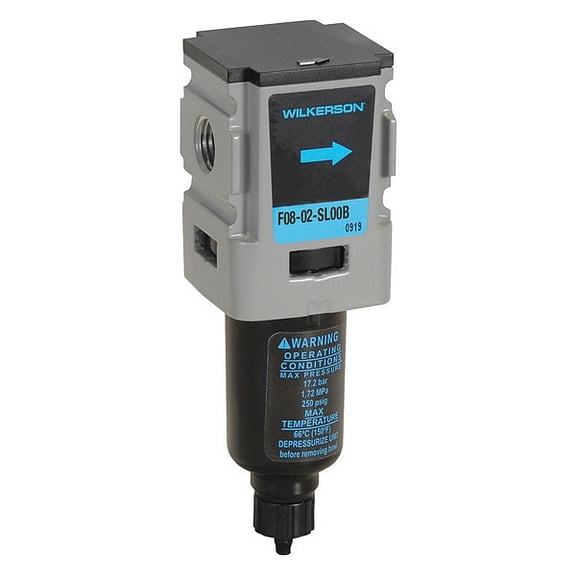 Wilkerson Compressed Air Filter,5 micron Rating F08-02-SL00B