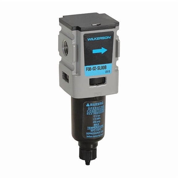 Wilkerson Compressed Air Filter,5 micron Rating F08-02-SL00B
