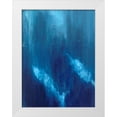 thumbnail image 1 of Wilkins, Suzanne 12x14 White Modern Wood Framed Museum Art Print Titled - Azul Profundo Triptych I, 1 of 4