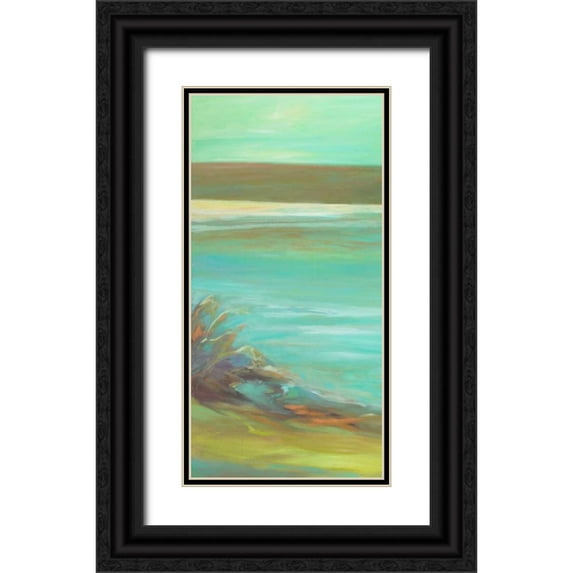 Wilkins, Suzanne 18x32 Black Ornate Wood Framed with Double Matting Museum Art Print Titled - Bahia Tranquila I