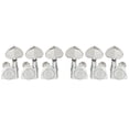thumbnail image 1 of Wilkinson 3R3L 19:1 Ratio E-Z-LOK Full Sealed Machine Heads Tuners Tuning Pegs Keys with Half Moon Button 45 Degree Screw for Acoustic Electric Guitar, Chrome, 1 of 5