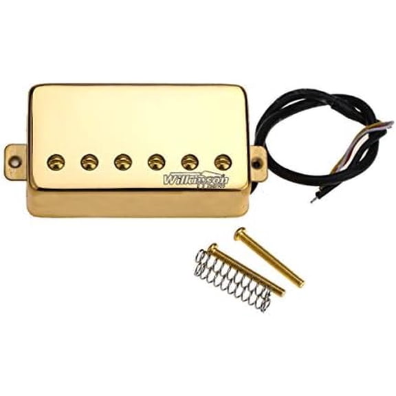 Wilkinson Classic Tone Ceramic Humbucker Bridge Pickup for Les Paul Style Electric Guitar, Gold$$Music
