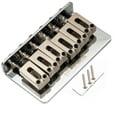 thumbnail image 1 of Wilkinson M Series 52.5mm(2-1/16 inch) String Spacing Modern Style Saddle Hardtail Fixed Bridge Non-Tremolo Bridge for Strat Tele Style Electric Guitar, Chrome, 1 of 5