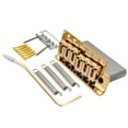 thumbnail image 1 of Wilkinson M Series 54mm(2-1/8 inch) String Spacing 6-Screw Modern Style Saddle Guitar Tremolo Bridge with Push-In Arm 36mm Block for Strat Style Electric Guitar, Gold, 1 of 5