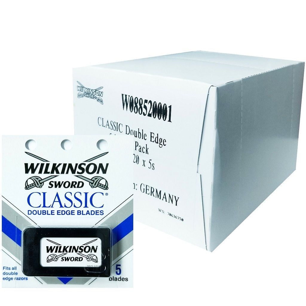 2 Packs Double Edge Safety Razor Blades by Wilkinson Sword Classic