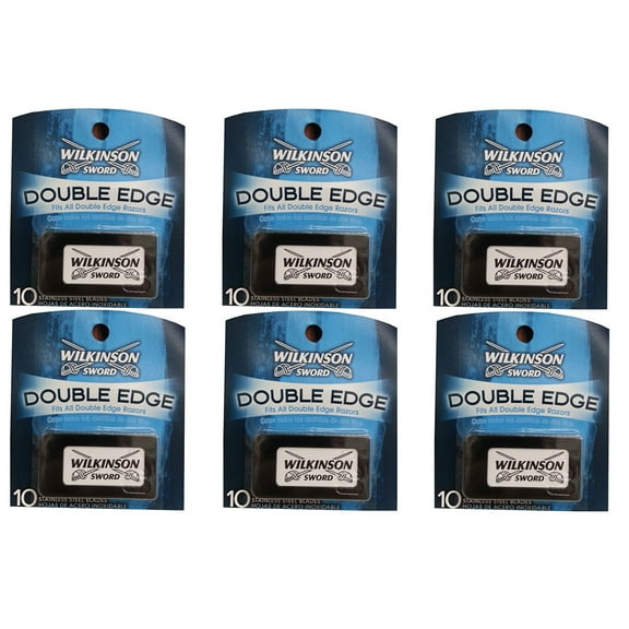 Wilkinson Sword Double Edge Razor Blades, 10 ct. (Pack of 6) + Schick Slim Twin ST for Sensitive Skin