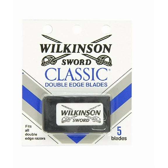 Wilkinson Sword Double Edge single Razor Cartridge, 5 blades + Makeup Blender Stick, 12 Pcs