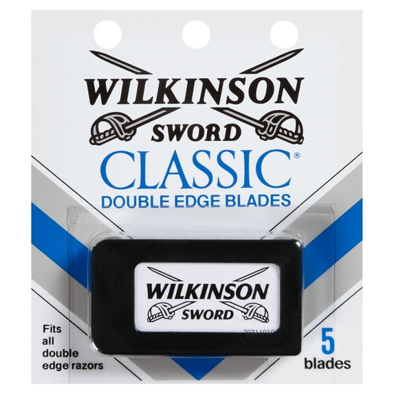 Wilkinson Sword Men's Double Edge Razor Blade Refills, 5 Ct