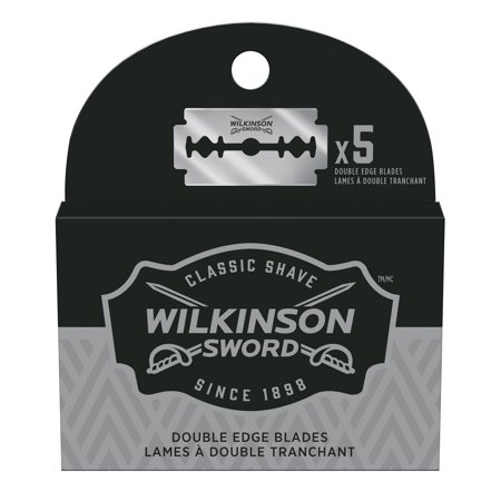 Wilkinson Sword Men's Double Edge Razor Blade Refills, 5 Ct