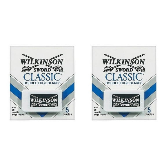 Wilkinson Sword Men's Double Edge Refill Razor Blades - 5 Count (Pack of 2)