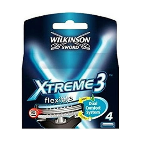 Wilkinson Sword Xtreme3, 4 Count Refill Razor Blades + Schick Slim Twin ST for Sensitive Skin