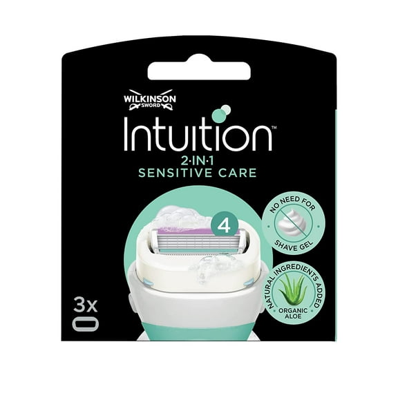 Wilkinson by Schick Intuition Sensitive Care with Aloe Refill Blade Cartridges for Women, 3 count