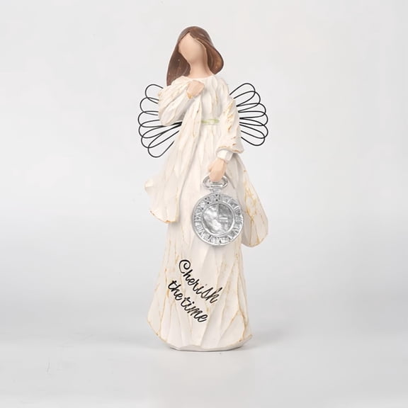 Will Art Museum Healing Angel Clock Figurines, Guardian Angel Statue Gift, Praying Angel Figurine/Sculpture, Memorial Angel Gifts for Women, Cherubs Decor for Christmas, Thanksgiving, Birthday Y101