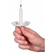 Will & Baumer Molded Candleholder, 2.75"L x 2.75"W x 0.38"H, White