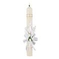 thumbnail image 1 of Will & Baumer F4121 White Flowers and Ribbon First Communion Candle, 1 of 1
